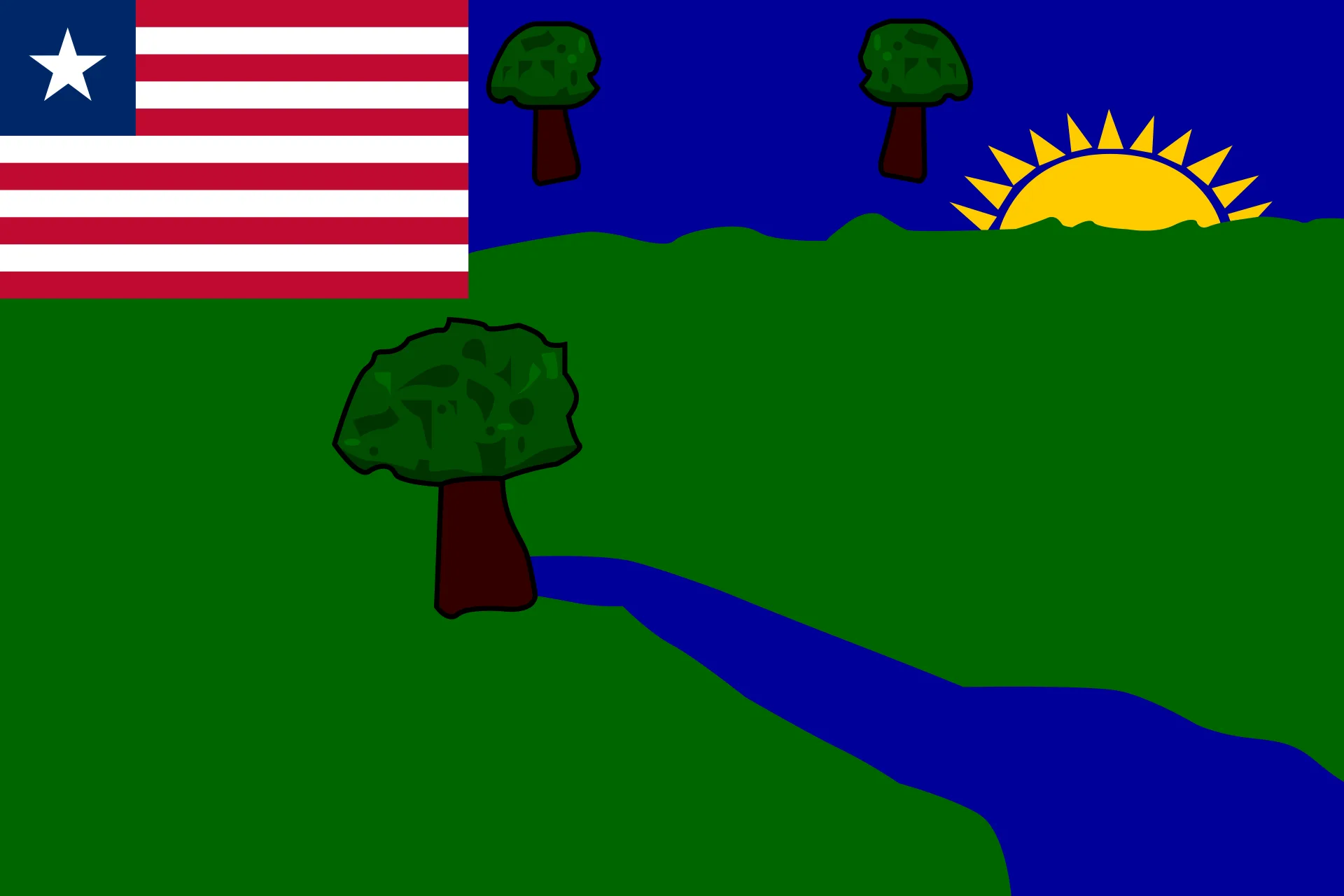 River Gee County flag